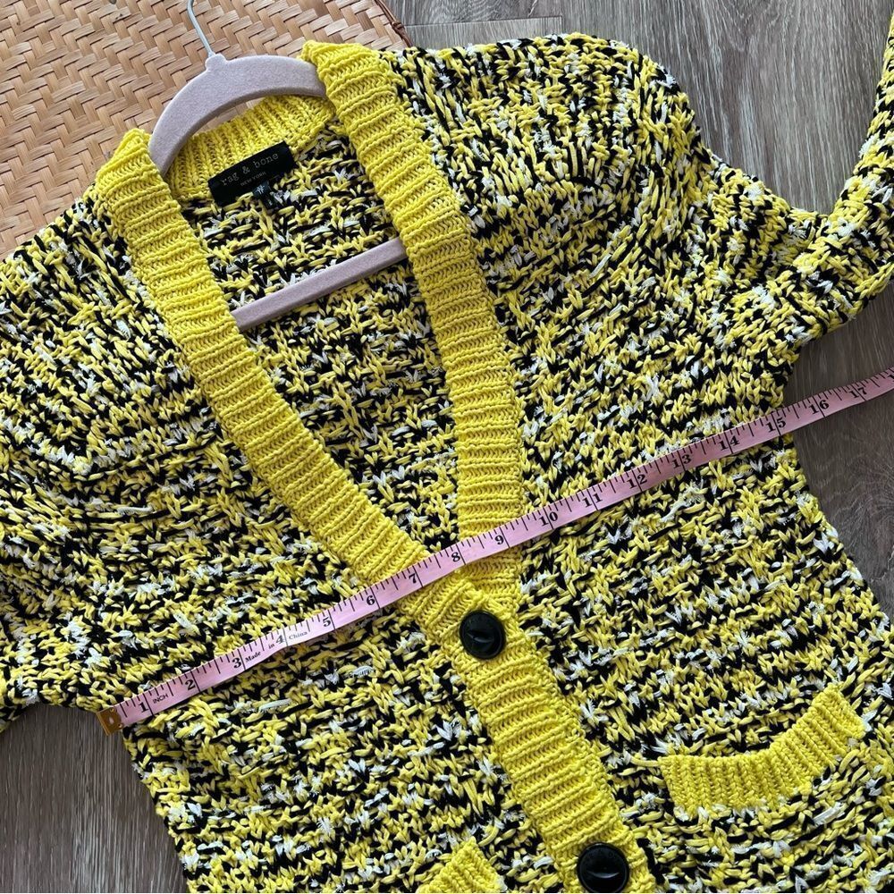 Rag & bone yellow viola knit cardigan sweater women’s size‎ xs - Picture 6 of 9